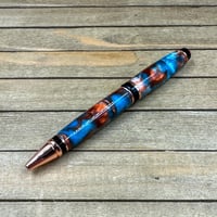 Image 6 of Custom Poured Turquoise & Copper Resin Cigar Pen 
