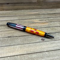 Image 8 of Weathered New Mexico and USA Flag Cigar Style Ballpoint Pen