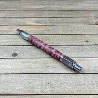 Image 8 of Heavy Duty Sketch Pencil in Red Dyed Curly Maple, Thick 2mm Lead Pencil