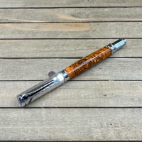 Image 10 of Handcrafted Orange Resin Pinecone Fountain Pen with Chrome Magnetic Cap