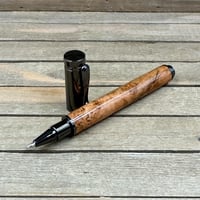 Image 1 of Handmade Virginia Cherry Burl Wood Rollerball Pen with Magnetic Cap