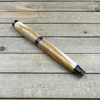 Image 2 of Handmade Redbud Wood Rollerball Pen in Dark Gunmetal