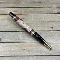Image 1 of Walnut & Maple Praying Hands Inlay Pen, Christian Religious Ballpoint Pen