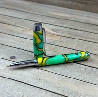 Image 1 of Lemon Lime Resin and Chrome Introductory Rollerball Pen