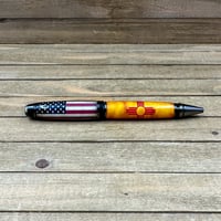 Image 10 of Weathered New Mexico and USA Flag Cigar Style Ballpoint Pen