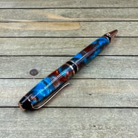 Image 8 of Custom Poured Turquoise & Copper Resin Cigar Pen 