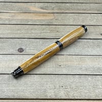 Image 3 of Handmade Redbud Wood Rollerball Pen in Dark Gunmetal