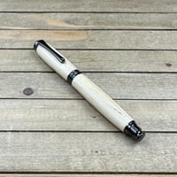 Image 4 of Handmade Redbud Wood Rollerball Pen in Dark Gunmetal