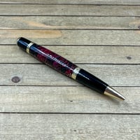 Image 1 of Dark Fuchsia and Black Alder Pinecone Caldera Style Twist Pen