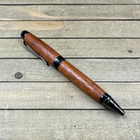 Image 1 of Sapele Mahogany Ballpoint Cigar Style Pen in Gunmetal