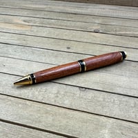 Image 10 of Screwbean Mesquite Wood Ballpoint Pen with Gold Hardware