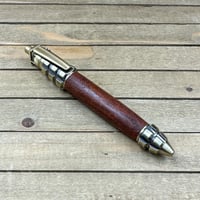 Image 2 of Handcrafted Mesquite Wood Grenade Themed Pen