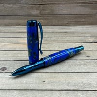 Image 2 of Dried Flowers and Blue Resin Rollerball Pen