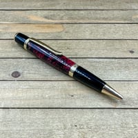 Image 3 of Dark Fuchsia and Black Alder Pinecone Caldera Style Twist Pen