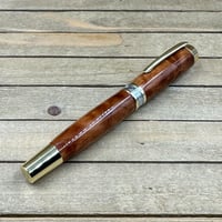 Image 6 of Large Gold Handmade Thuya Burl Rollerball Pen