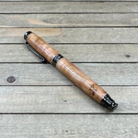 Image 3 of Handmade Virginia Cherry Burl Rollerball Pen - Gunmetal Virage Style