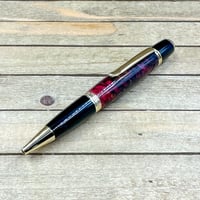 Image 5 of Dark Fuchsia and Black Alder Pinecone Caldera Style Twist Pen
