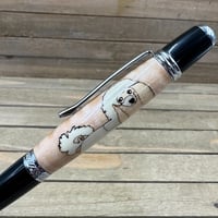 Image 4 of Handcrafted Golden Doodle Inlay Ballpoint Pen