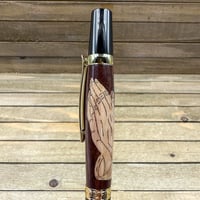 Image 6 of Walnut & Maple Praying Hands Inlay Pen, Christian Religious Ballpoint Pen