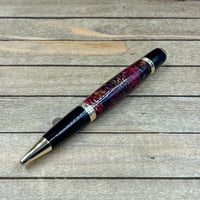 Image 6 of Dark Fuchsia and Black Alder Pinecone Caldera Style Twist Pen