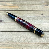 Image 7 of Dark Fuchsia and Black Alder Pinecone Caldera Style Twist Pen