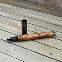 Image 9 of Handmade Virginia Cherry Burl Wood Rollerball Pen with Magnetic Cap