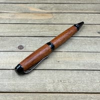 Image 8 of Sapele Mahogany Ballpoint Cigar Style Pen in Gunmetal