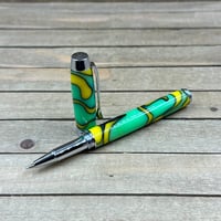 Image 10 of Lemon Lime Resin and Chrome Introductory Rollerball Pen
