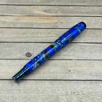 Image 8 of Dried Flowers and Blue Resin Rollerball Pen