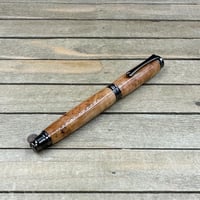 Image 6 of Handmade Virginia Cherry Burl Rollerball Pen - Gunmetal Virage Style