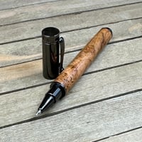 Image 10 of Handmade Virginia Cherry Burl Wood Rollerball Pen with Magnetic Cap