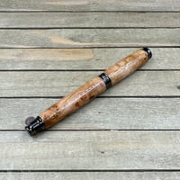 Image 7 of Handmade Virginia Cherry Burl Rollerball Pen - Gunmetal Virage Style