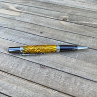 Image 1 of Paua Abalone Sea Shell Elegant Twist Pen, Yellow Abalone Shell