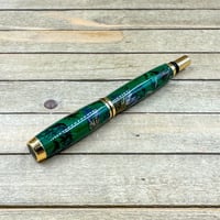 Image 9 of Dried Flowers in Green Resin Rollerball Pen