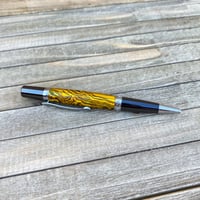 Image 2 of Paua Abalone Sea Shell Elegant Twist Pen, Yellow Abalone Shell
