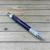 Image 1 of Handmade Aluminum Click Pen, Purple Metallic Resin