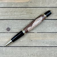 Image 1 of Praying Hands Inlay Pen: Walnut & Maple with Wood  Gold Accents