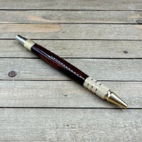 Image 1 of Exotic Cocobolo Wood Everyday Carry Click Pen – Handcrafted Brass EDC Ballpoint Clicker Pen