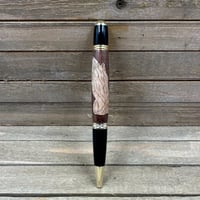 Image 2 of Praying Hands Inlay Pen: Walnut & Maple with Wood  Gold Accents