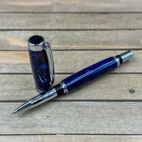 Image 1 of Handmade Purple Haze Resin Rollerball Pen: Chrome Hardware
