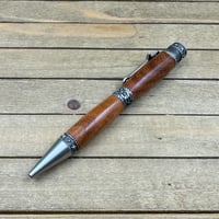Image 3 of Handmade Mesquite Wood Cowboy Pen in Antique Pewter 