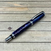 Image 2 of Handmade Purple Haze Resin Rollerball Pen: Chrome Hardware