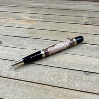 Image 3 of Praying Hands Inlay Pen: Walnut & Maple with Wood  Gold Accents