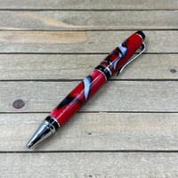 Image 1 of Cigar Style Ballpoint Pen in Fire and Ice Acrylic