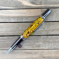 Image 6 of Paua Abalone Sea Shell Elegant Twist Pen, Yellow Abalone Shell