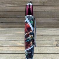 Image 4 of DnD Postage Stamp Red Sierra Dragon Pen – Handcrafted Collector Writing Instrument 1