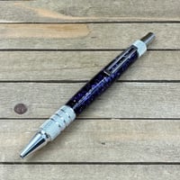 Image 5 of Handmade Aluminum Click Pen, Purple Metallic Resin