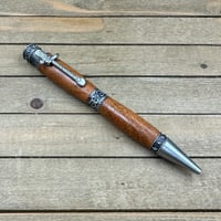 Image 5 of Handmade Mesquite Wood Cowboy Pen in Antique Pewter 
