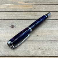 Image 5 of Handmade Purple Haze Resin Rollerball Pen: Chrome Hardware