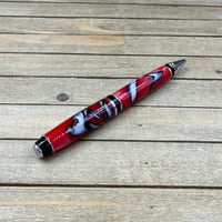 Image 4 of Cigar Style Ballpoint Pen in Fire and Ice Acrylic